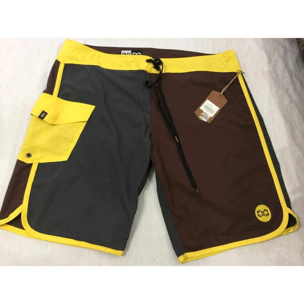 🌎🌎🌎  NWT INI COOPERATIVE MENS SWIM UNLINED SHORTS SIZE 38 🌎🌎🌎